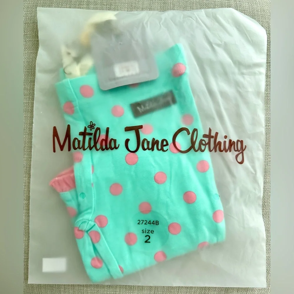 Girls Matilda Jane Lots Of Dots Leggings Size 2 New In Bag Brilliant Daydream